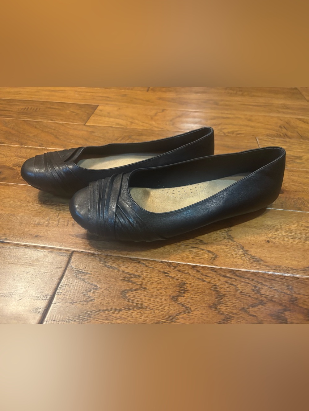croft & barrow Black Women’s Pleated Toe Ballet Flats